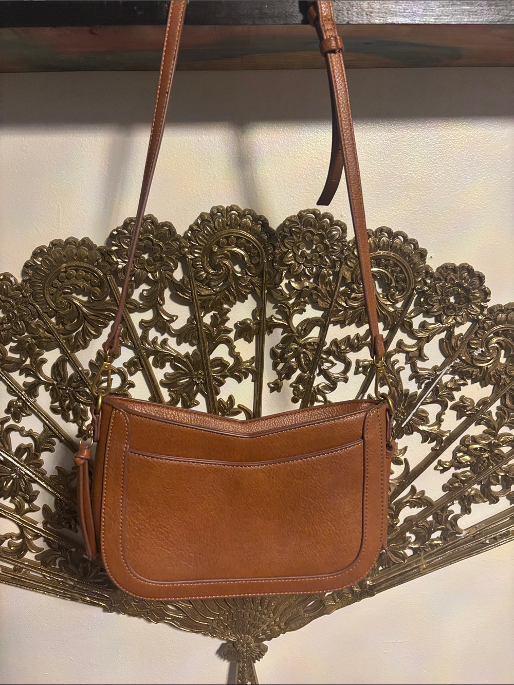 Style & Co. Brown Leather Crossbody Bag